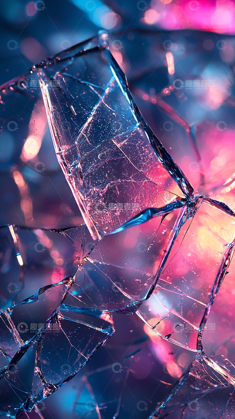 高清大图下载【趣麦麦图】破碎玻璃