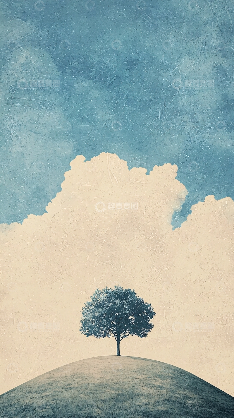 高清大图下载【趣麦麦图】孤树