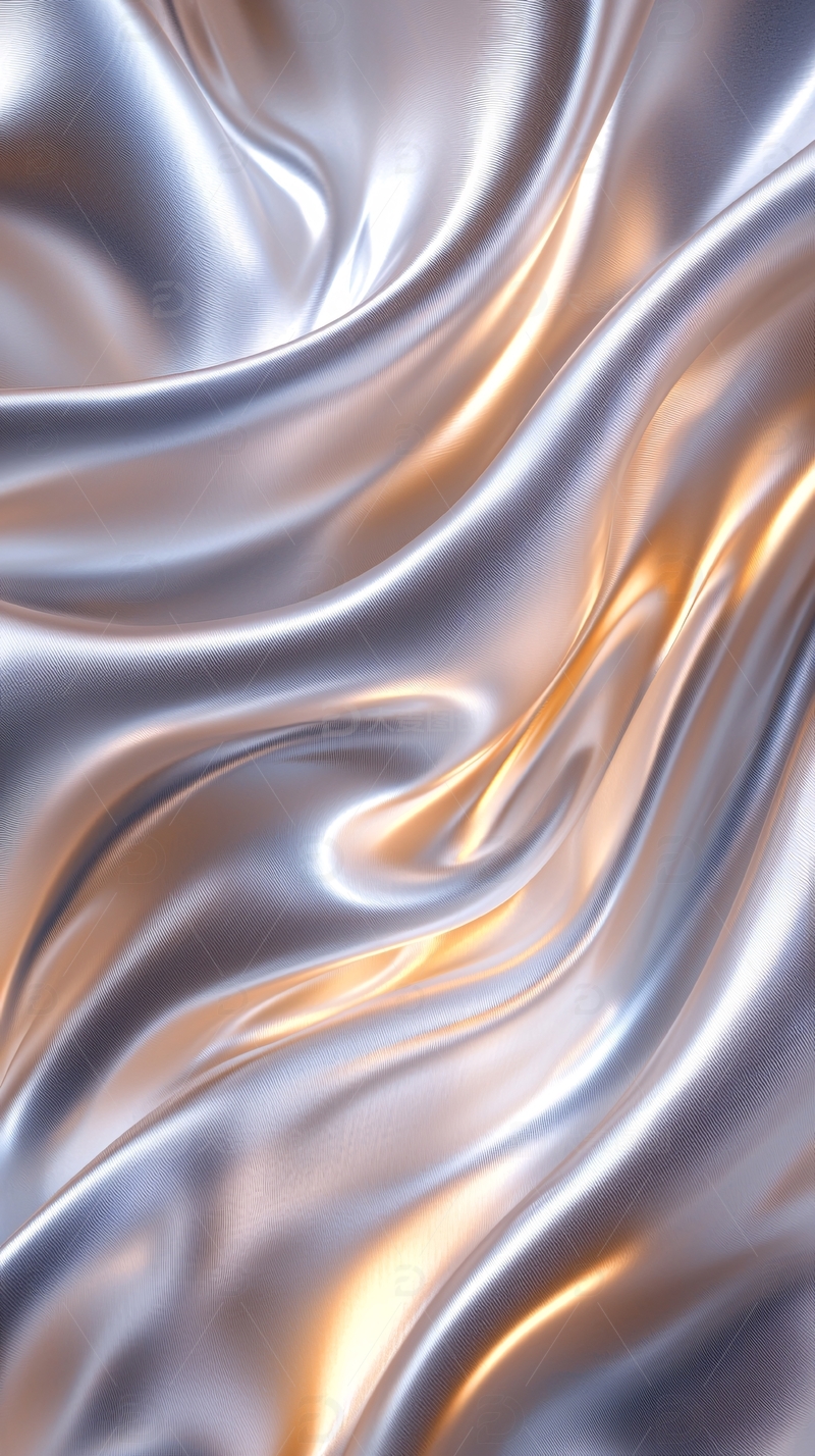 银色丝绸光泽纹理背景