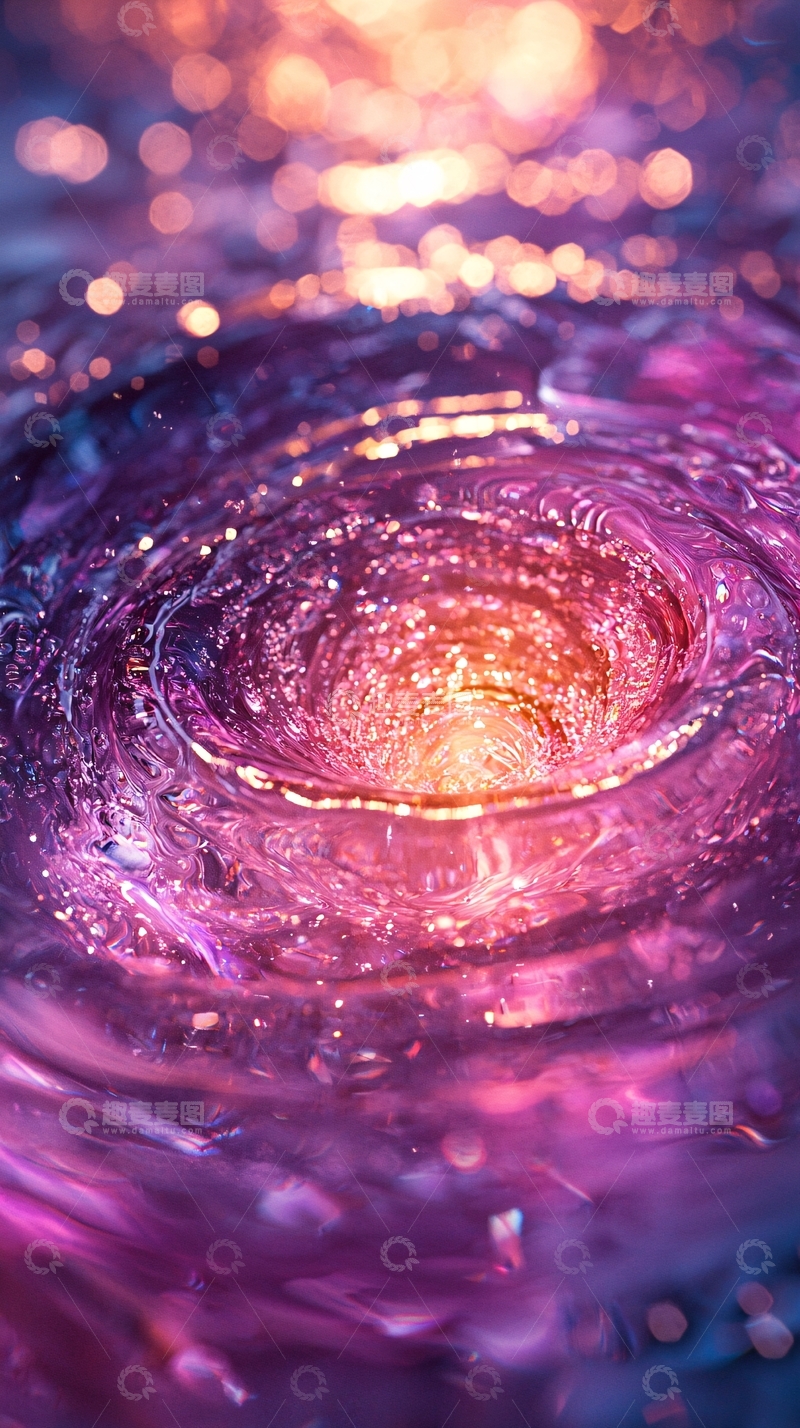 高清大图下载【趣麦麦图】紫色梦幻漩涡光晕
