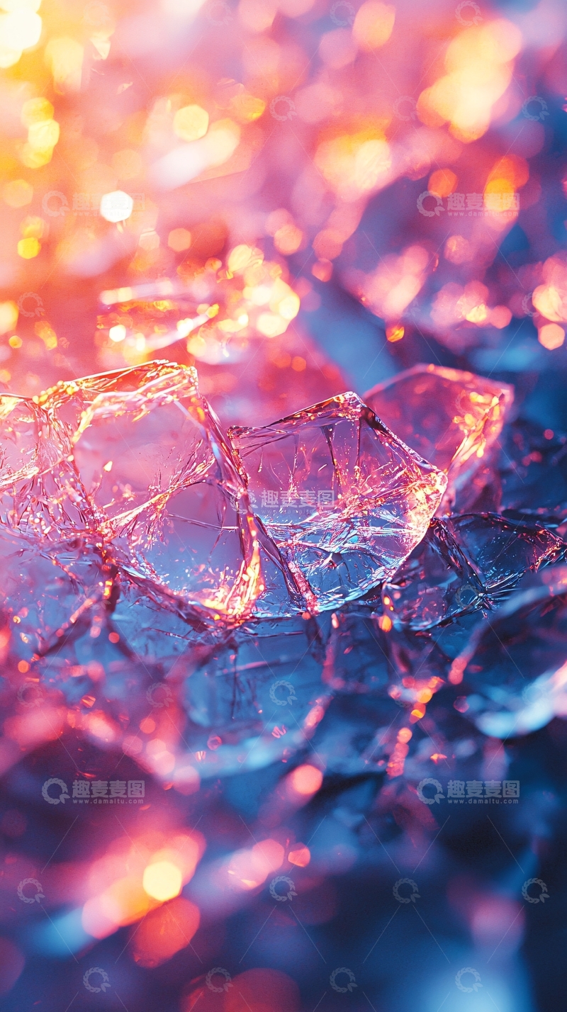 高清大图下载【趣麦麦图】梦幻般的紫粉色晶体簇