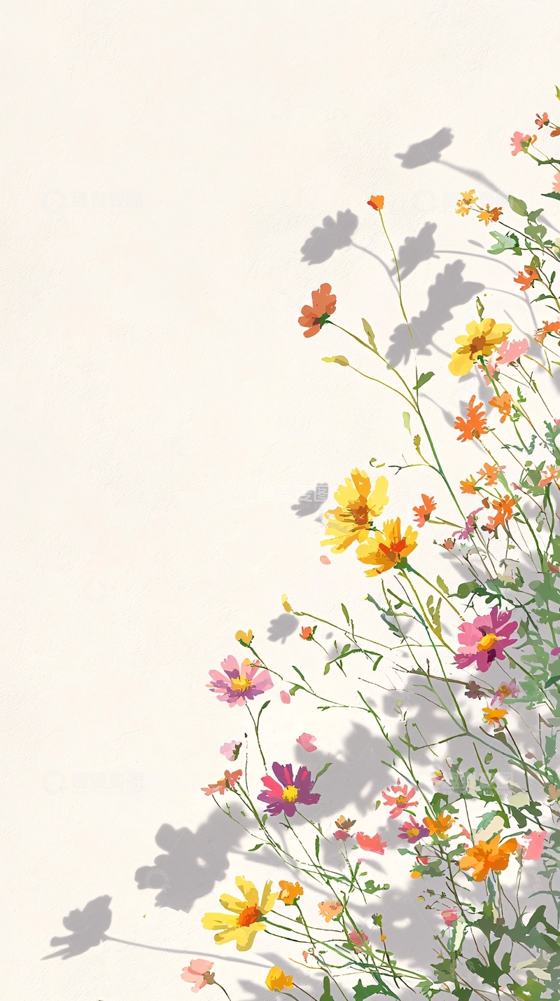 高清大图下载【趣麦麦图】简约清新彩色野花