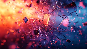 玻璃破碎飞溅碎片