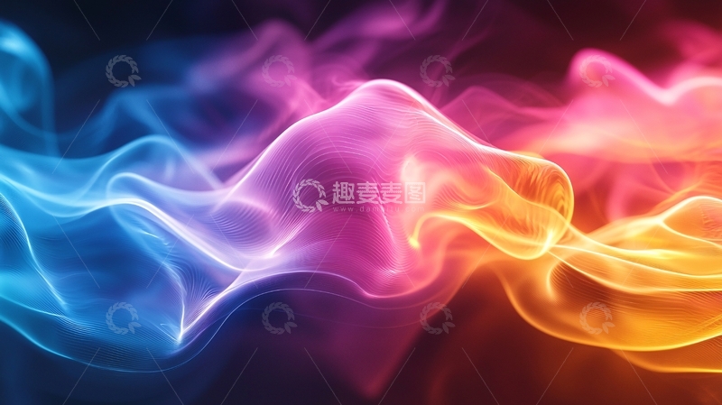 高清大图下载【趣麦麦图】彩色烟雾背景