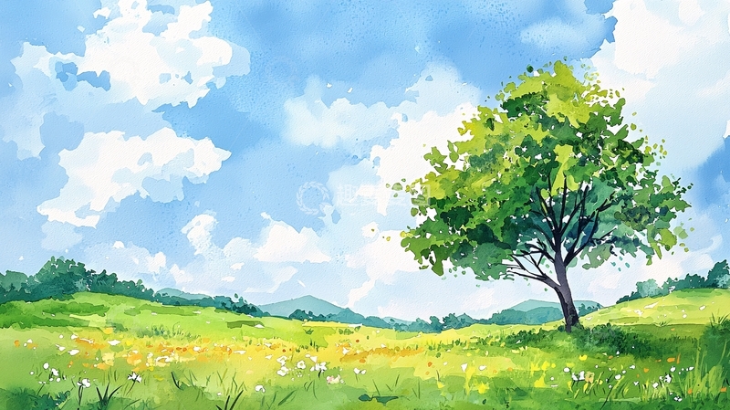 高清大图下载【趣麦麦图】水彩风景画