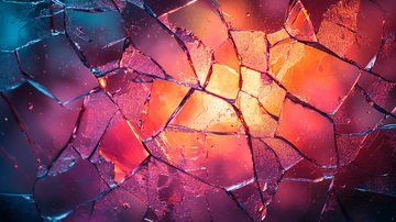 破碎玻璃彩色光