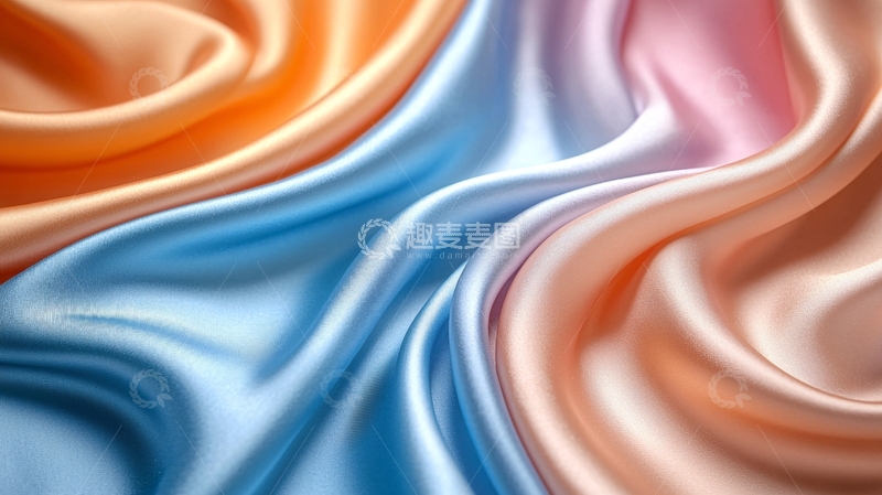 高清大图下载【趣麦麦图】丝绸色彩交织