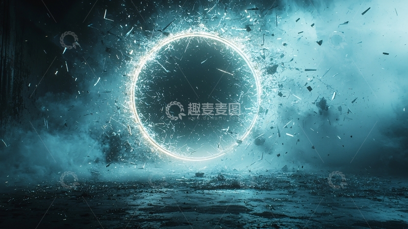 高清大图下载【趣麦麦图】圆形光环爆炸