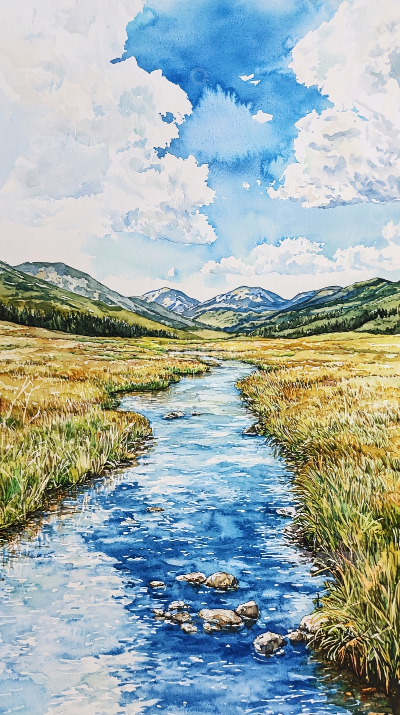 高清大图下载【趣麦麦图】水彩画