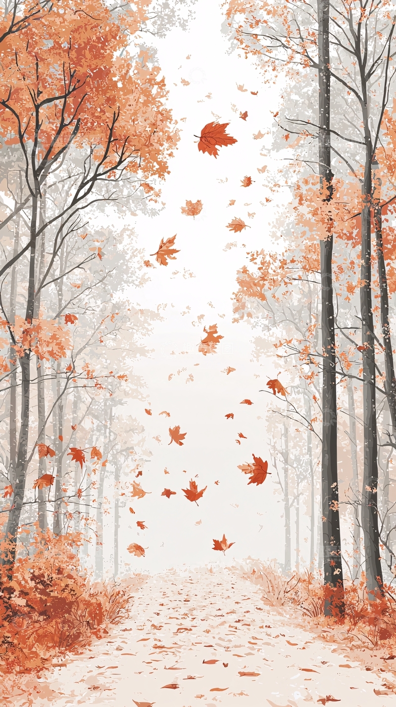 高清大图下载【趣麦麦图】秋季森林小路