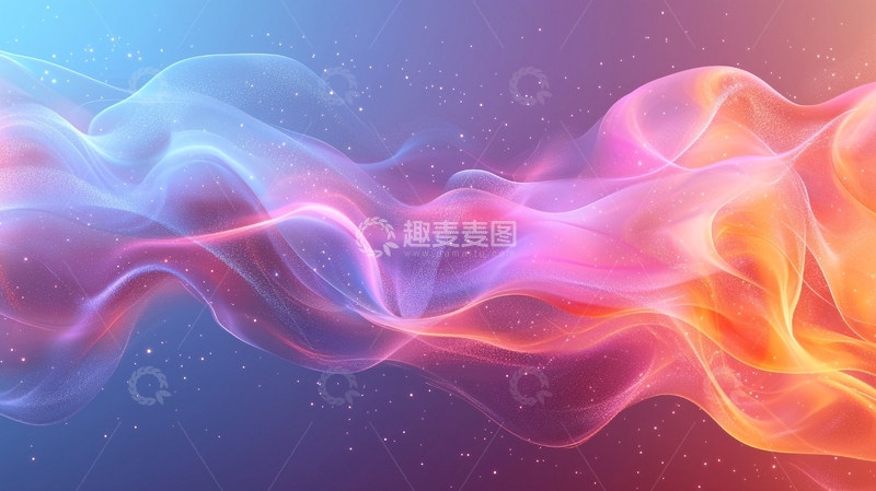 高清大图下载【趣麦麦图】梦幻多彩光影流体