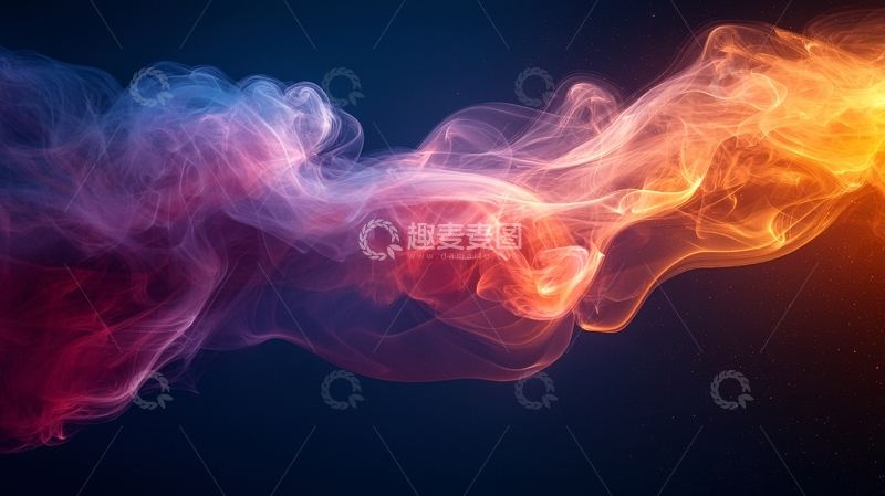 高清大图下载【趣麦麦图】流动的彩色烟雾背景