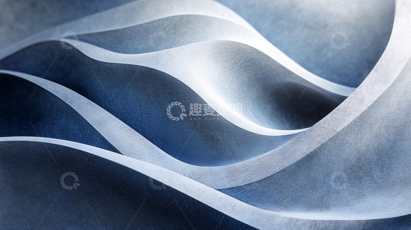 高清大图下载【趣麦麦图】抽象蓝色曲线