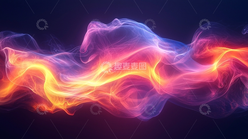 高清大图下载【趣麦麦图】彩色烟雾流动抽象背景
