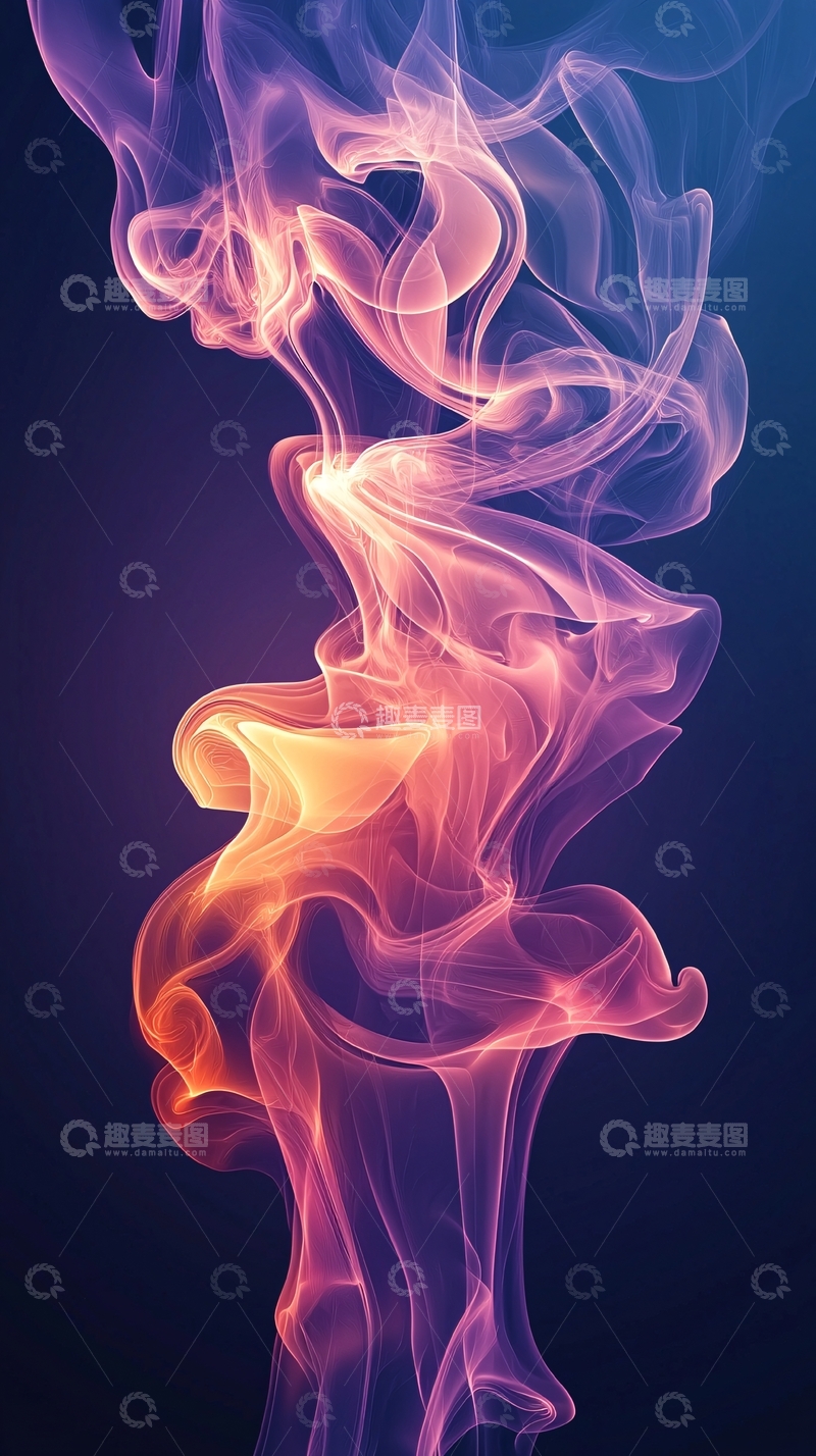 高清大图下载【趣麦麦图】梦幻紫粉色烟雾效果