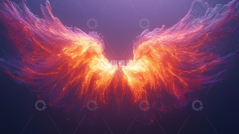 高清大图下载【趣麦麦图】火焰翅膀