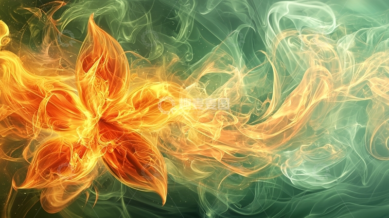 高清大图下载【趣麦麦图】火焰花朵