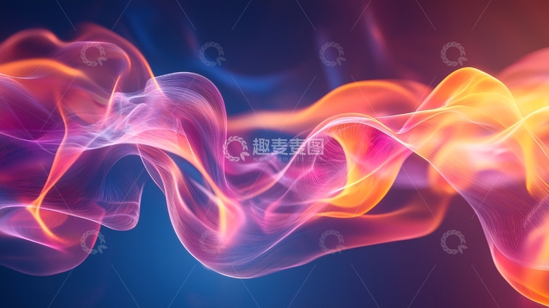 高清大图下载【趣麦麦图】彩色烟雾飘带