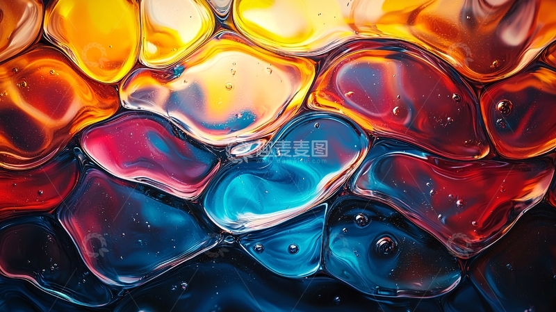 高清大图下载【趣麦麦图】彩色宝石般的液体质感