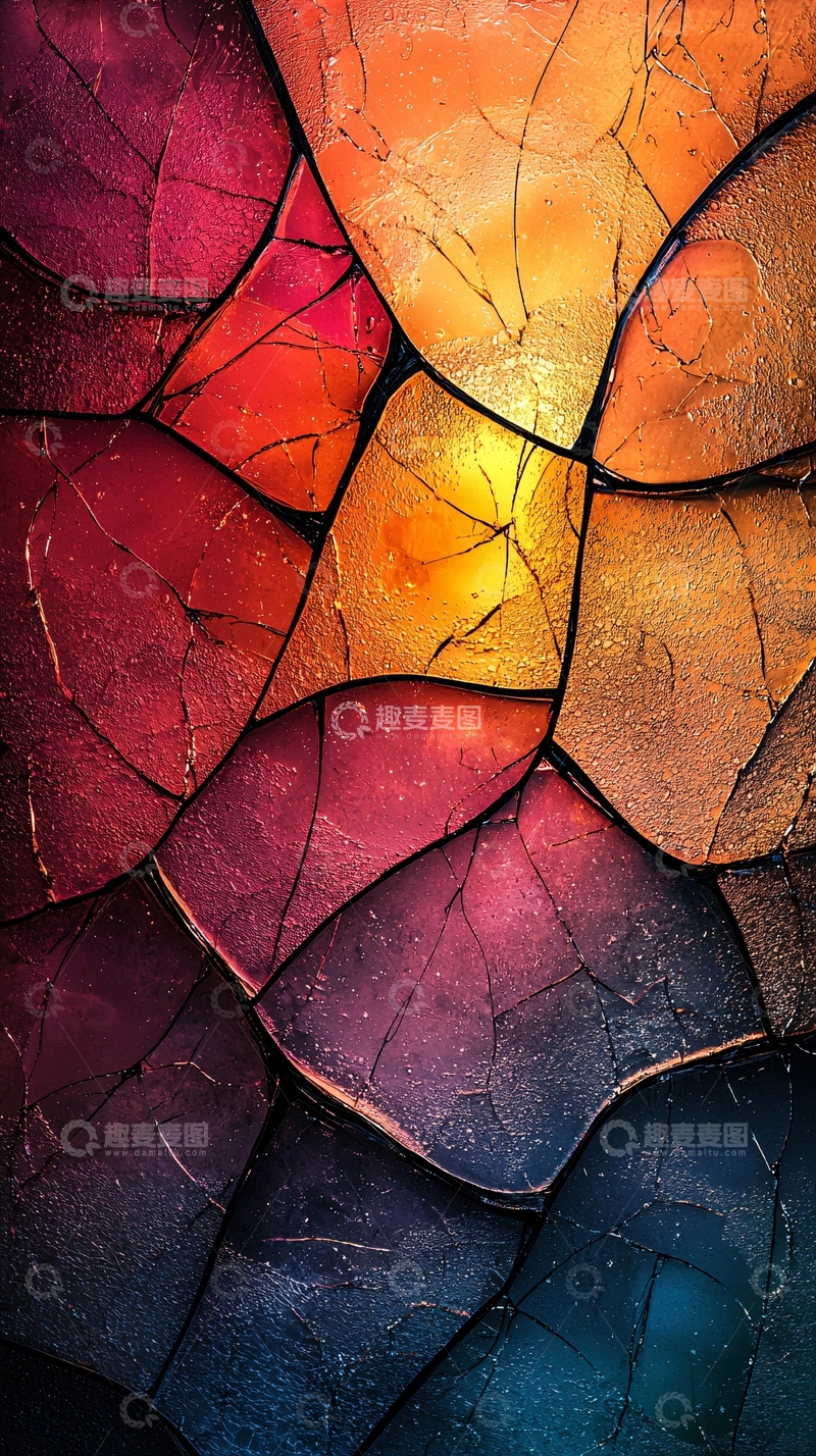 高清大图下载【趣麦麦图】抽象彩色石块肌理