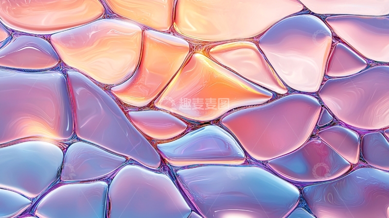 高清大图下载【趣麦麦图】抽象彩色宝石纹理背景