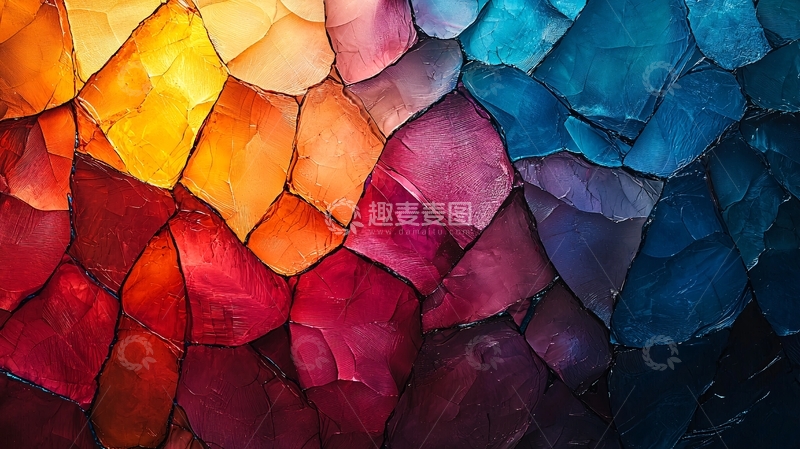 高清大图下载【趣麦麦图】色彩斑斓的几何图案