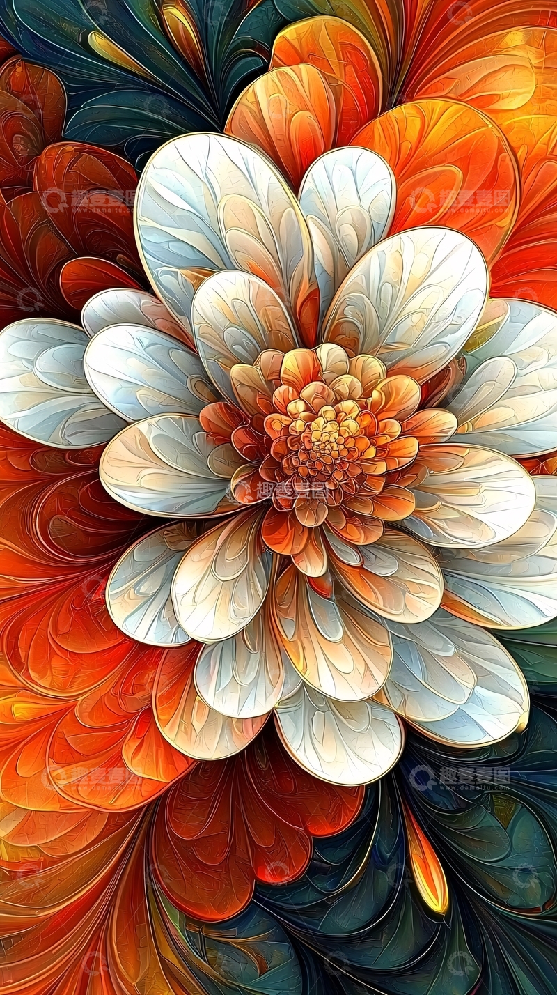 高清大图下载【趣麦麦图】色彩斑斓的花朵特写