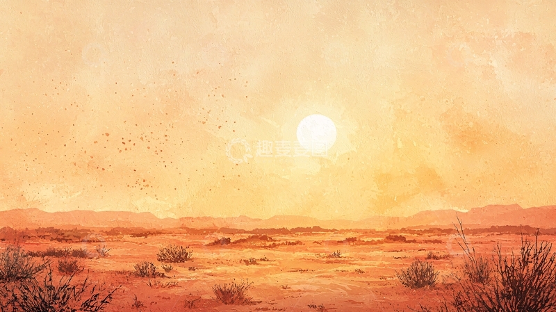 高清大图下载【趣麦麦图】日落沙漠景观