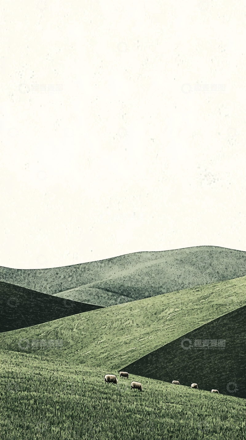 高清大图下载【趣麦麦图】绿色丘陵