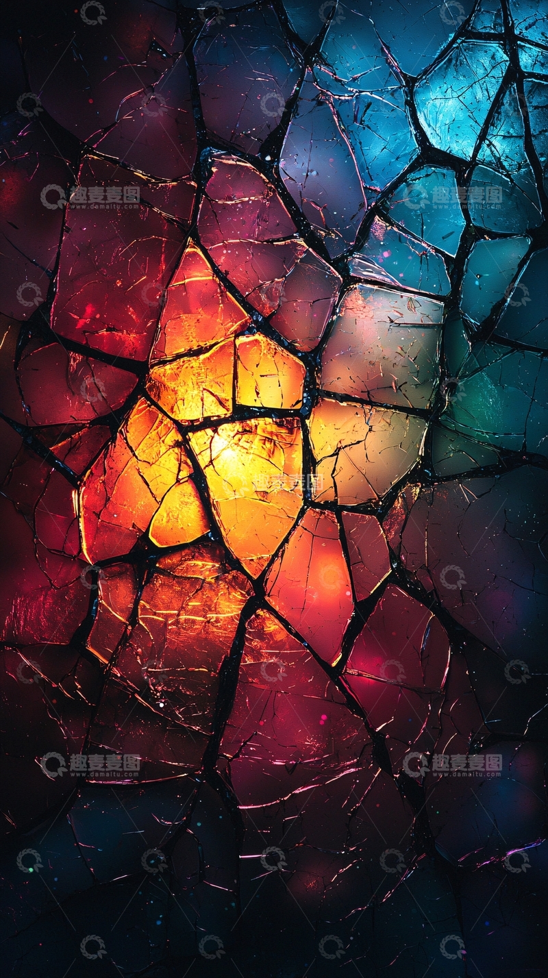 高清大图下载【趣麦麦图】彩色碎片
