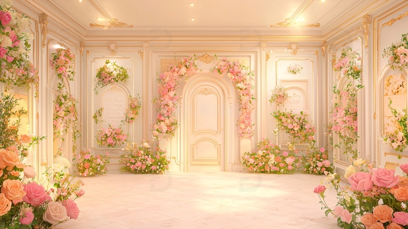 高清大图下载【趣麦麦图】欧式花卉婚礼背景
