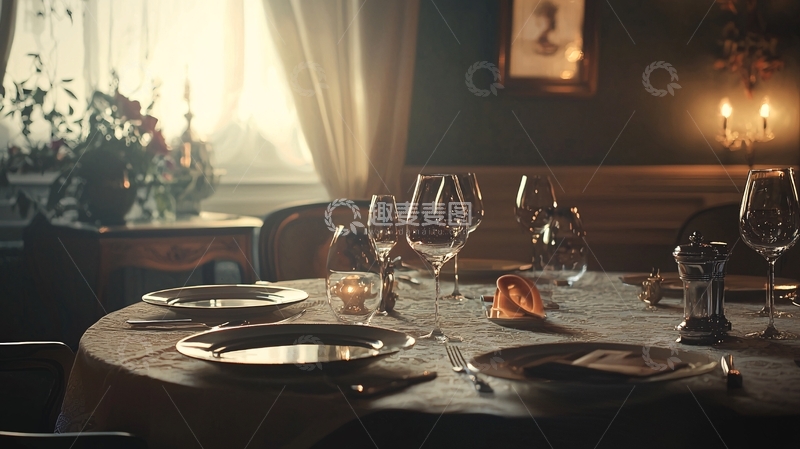 高清大图下载【趣麦麦图】复古餐厅摆设