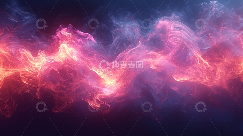 高清大图下载【趣麦麦图】红色紫色星云般的光晕