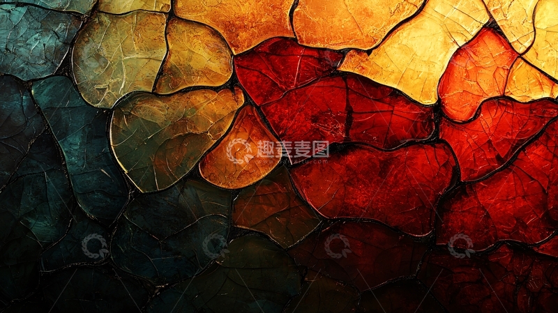 高清大图下载【趣麦麦图】色彩斑斓的岩石纹理