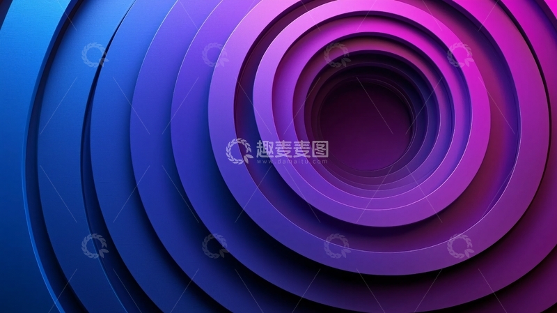 高清大图下载【趣麦麦图】同心圆渐变色背景