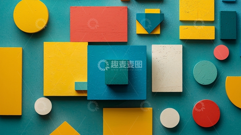 高清大图下载【趣麦麦图】彩色几何图形背景