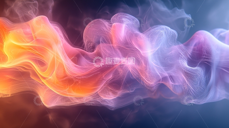 高清大图下载【趣麦麦图】绚丽多彩的烟雾弥漫