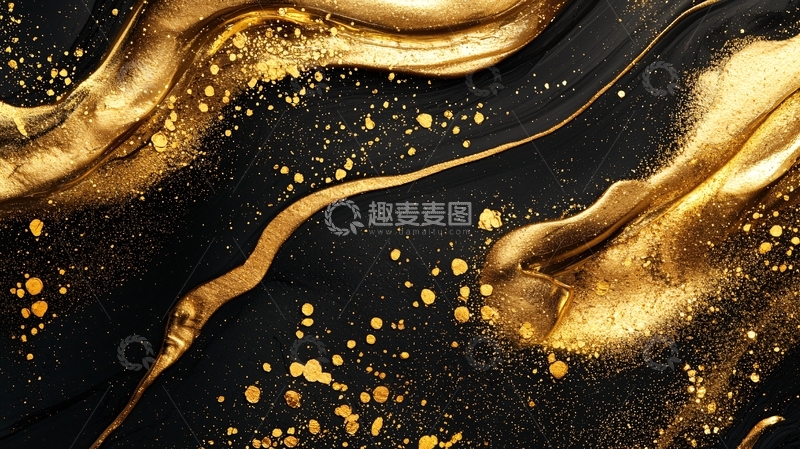 高清大图下载【趣麦麦图】金色液体