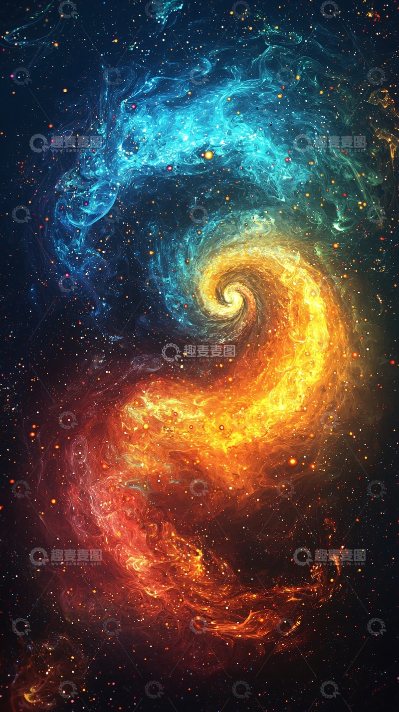 高清大图下载【趣麦麦图】绚丽的星云漩涡