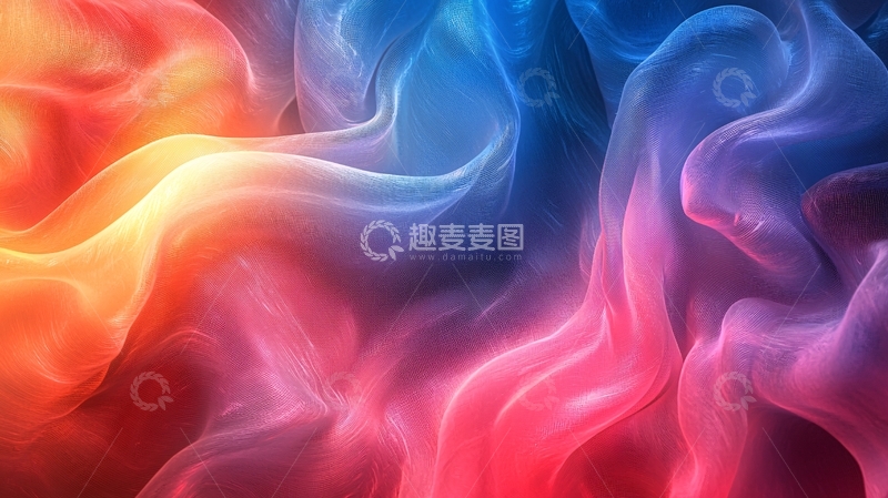 高清大图下载【趣麦麦图】彩色丝绸布料质感