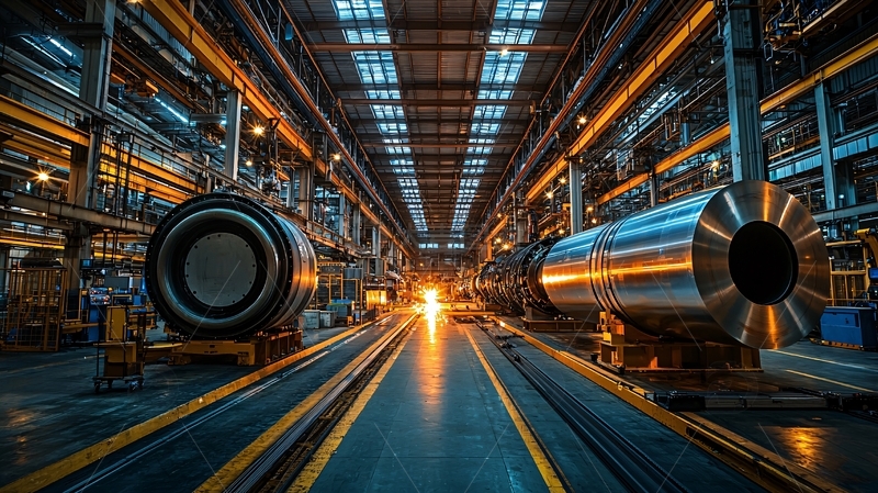 高清大图下载【趣麦麦图】工业厂房内部的机械设备