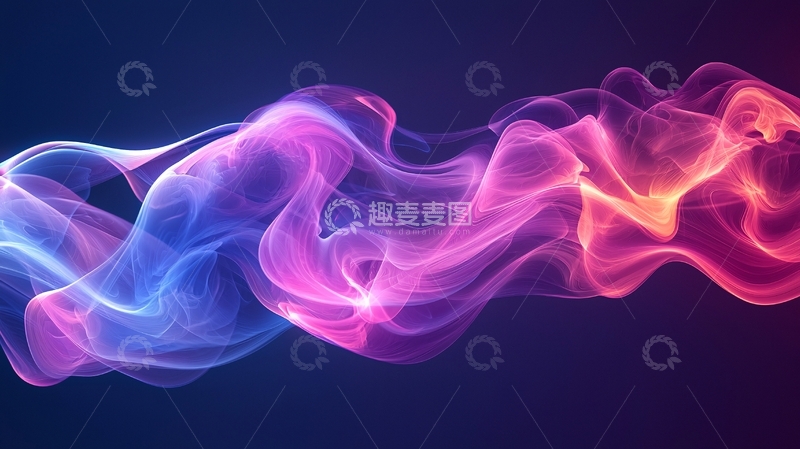 高清大图下载【趣麦麦图】抽象彩色光波