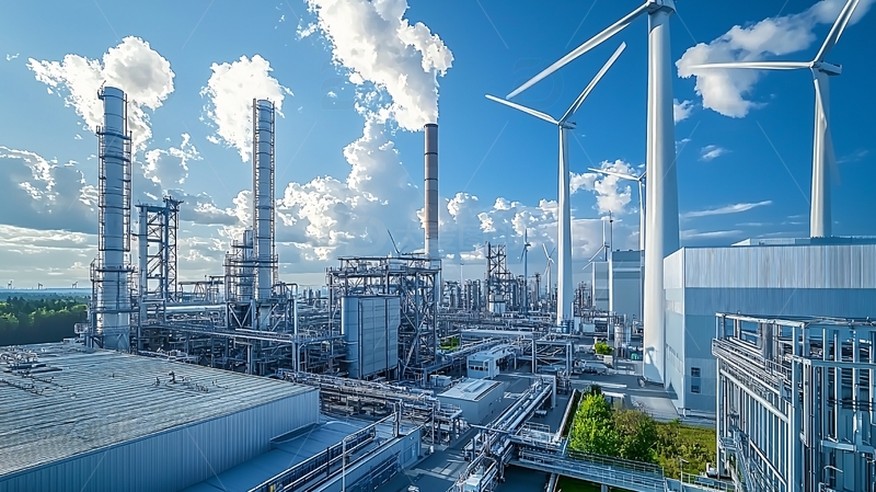 高清大图下载【趣麦麦图】工业与能源的结合