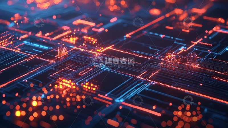 高清大图下载【趣麦麦图】抽象科技电路板