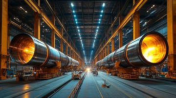 大型工业厂房内部场景