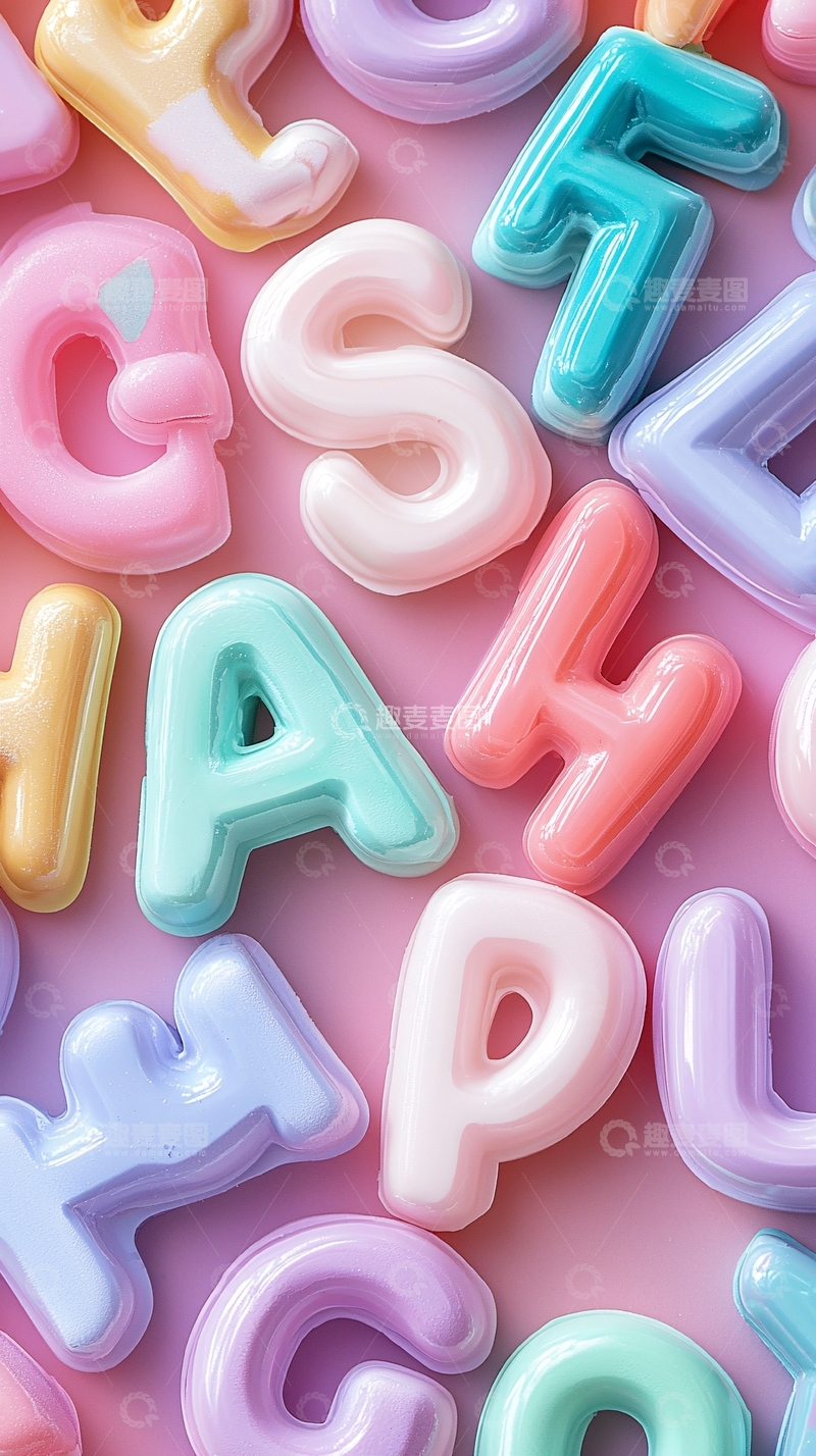 高清大图下载【趣麦麦图】彩色字母