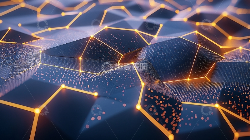 高清大图下载【趣麦麦图】抽象几何网络