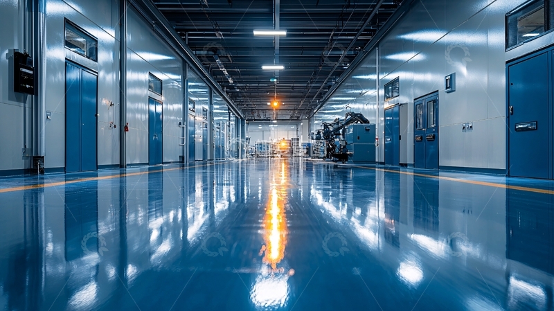 高清大图下载【趣麦麦图】现代化工厂走廊