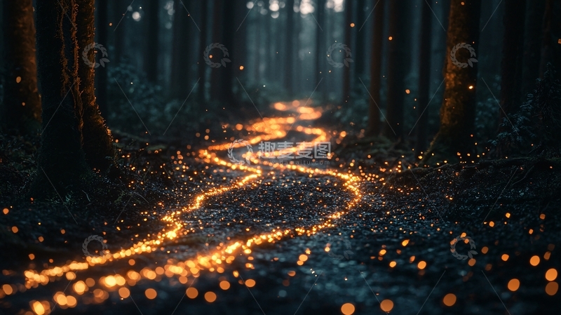 高清大图下载【趣麦麦图】黑暗森林小路