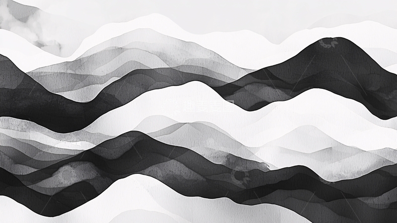 高清大图下载【趣麦麦图】水墨山水画341